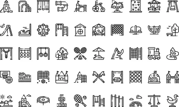 Oyun alanı simgeleri Düzenlenebilir Vuruşlu Yüksek Kaliteli Vektör Simgeleri Koleksiyonu. Profesyonel ve Yaratıcı Projeler için ideal