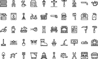 Bahçıvanlık simgeleri Yüksek Kaliteli Vektör Simgeleri Koleksiyonu Düzenlenebilir Vuruşlu. Profesyonel ve Yaratıcı Projeler için ideal