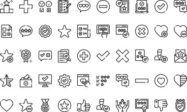 Beğeni ve doğrulama simgeleri Düzenlenebilir Vuruşla Yüksek Kalite Vektör Simgeleri Koleksiyonu. Profesyonel ve Yaratıcı Projeler için ideal