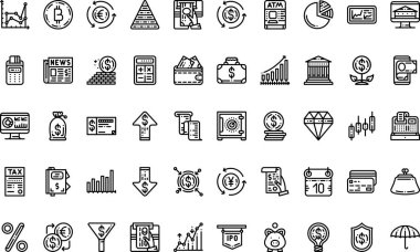 Düzenlenebilir Vuruşlu Yüksek Kaliteli Vektör Simgeleri Koleksiyonu simgeleri. Profesyonel ve Yaratıcı Projeler için ideal