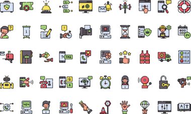 Düzenlenebilir Vuruşlu Yüksek Kalite Vektör Simgeleri Koleksiyonuna yardım ve destek simgeleri. Profesyonel ve Yaratıcı Projeler için ideal.