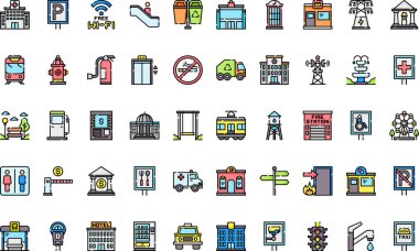 Kamu hizmetleri simgeleri: Düzenlenebilir Vuruşlu Yüksek Kalite Vektör Simgeleri Koleksiyonu. Profesyonel ve Yaratıcı Projeler için ideal.