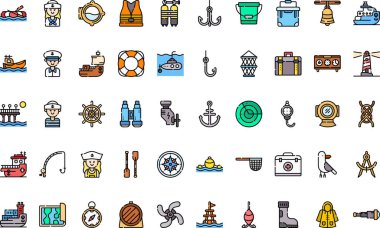 Düzenlenebilir Vuruşlu Sailor simgeleri Yüksek Kaliteli Vektör Simgeleri Koleksiyonu. Profesyonel ve Yaratıcı Projeler için ideal.