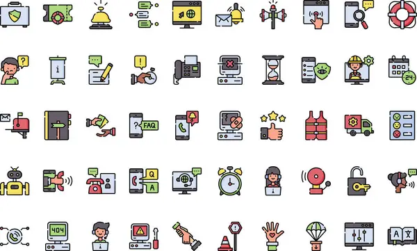 Düzenlenebilir Vuruşlu Yüksek Kalite Vektör Simgeleri Koleksiyonuna yardım ve destek simgeleri. Profesyonel ve Yaratıcı Projeler için ideal.