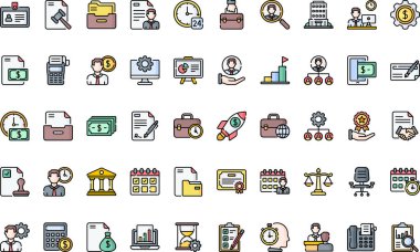 İş yönetimi Yüksek Kaliteli Vektör Simgeleri Koleksiyonunu Düzenlenebilir Vuruşla simgeledi. Profesyonel ve Yaratıcı Projeler için ideal.