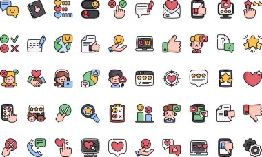 Müşteri İncelemeleri Yüksek Kaliteli Vektör Simgeleri Koleksiyonunu Düzenlenebilir Vuruşla gözden geçiriyor. Profesyonel ve Yaratıcı Projeler için ideal.