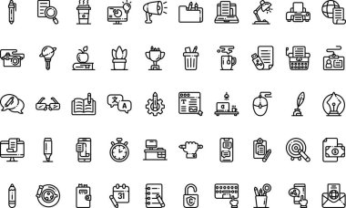 Düzenlenebilir Vuruşlu Yüksek Kalite Vektör Simgeleri Koleksiyonunu Kopyala. Profesyonel ve Yaratıcı Projeler için ideal