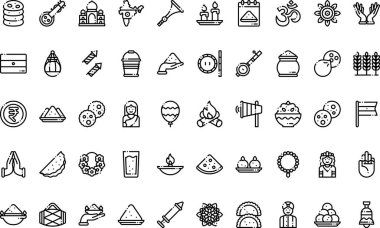 Holi simgeleri Yüksek Kaliteli Vektör Simgeleri Koleksiyonu Düzenlenebilir Vuruşlu. Profesyonel ve Yaratıcı Projeler için ideal