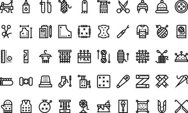 Örgü simgeleri Yüksek Kaliteli Vektör Simgeleri Koleksiyonu Düzenlenebilir Vuruşlu. Profesyonel ve Yaratıcı Projeler için ideal