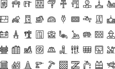 Düzenlenebilir Vuruşlu Yapılandırma Simgeleri Yüksek Kalite Vektör Simgeleri Koleksiyonu. Profesyonel ve Yaratıcı Projeler için ideal