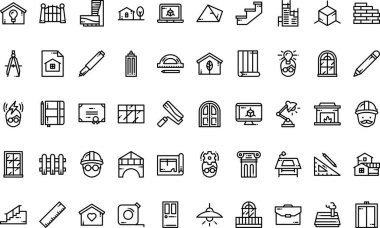 Düzenlenebilir Vuruşlu Yüksek Kaliteli Vektör Simgeleri Koleksiyonu simgeleri. Profesyonel ve Yaratıcı Projeler için ideal