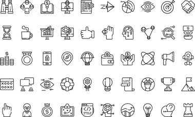 Düzenlenebilir Vuruşla Yüksek Kalite Vektör Simgeleri Koleksiyonunu Başlatır. Profesyonel ve Yaratıcı Projeler için ideal.