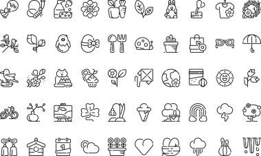 Bahar zamanı simgeleri Yüksek Kaliteli Vektör Simgeleri Koleksiyonu Düzenlenebilir Vuruşla. Profesyonel ve Yaratıcı Projeler için ideal.