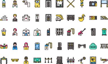 Müzik festivali Yüksek Kalite Vektör Simgeleri Koleksiyonunu Düzenlenebilir Vuruşlarla simgeliyor. Profesyonel ve Yaratıcı Projeler için ideal.