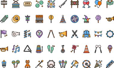 Parade simgeleri Düzenlenebilir Vuruşlu Yüksek Kalite Vektör Simgeleri Koleksiyonu. Profesyonel ve Yaratıcı Projeler için ideal.