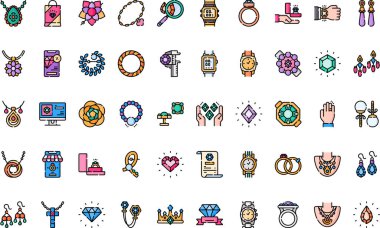 Düzenlenebilir Vuruşlu Mücevher Simgeleri Yüksek Kaliteli Vektör Simgeleri Koleksiyonu. Profesyonel ve Yaratıcı Projeler için ideal.