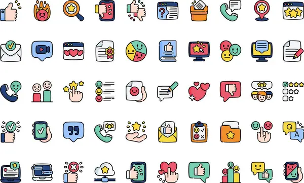 Geribildirim ve referans simgeleri Düzenlenebilir Vuruşlu Yüksek Kalite Vektör Simgeleri Koleksiyonu. Profesyonel ve Yaratıcı Projeler için ideal.