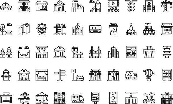 Şehir yaşamı simgeleri basit vektör simgesi. Web mobil UI ögesi için resimleme sembolü tasarım şablonu. 