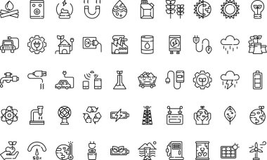 Güç enerji simgeleri Basit vektör simgesi. Web mobil UI ögesi için resimleme sembolü tasarım şablonu. 