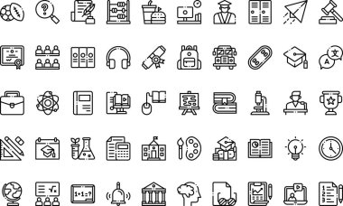 Üniversite simgeleri basit vektör simgesi. Web mobil UI ögesi için resimleme sembolü tasarım şablonu. 