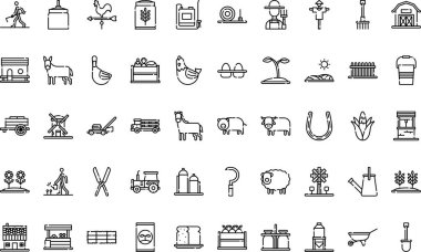 Çiftçilik simgeleri basit vektör simgesi. Web mobil UI ögesi için resimleme sembolü tasarım şablonu. 