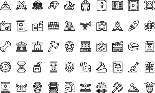 Tarih simgeleri basit vektör simgesi. Web mobil UI ögesi için resimleme sembolü tasarım şablonu. 