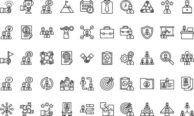 Çalışan simgeleri basit vektör simgesi. Web mobil UI ögesi için resimleme sembolü tasarım şablonu. 