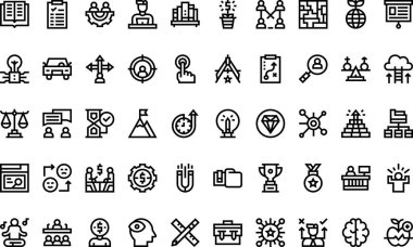  Düzenlenebilir Vuruşlu Yüksek Kaliteli Vektör Simgeleri Koleksiyonu. Profesyonel ve Yaratıcı Projeler için ideal.