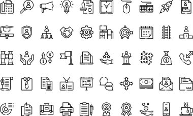 İş simgeleri basit vektör simgesi. Web mobil UI ögesi için resimleme sembolü tasarım şablonu. 