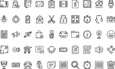 Düzenlenebilir Vuruşlu Ui arayüz simgeleri Yüksek Kalite Vektör Simgeleri Koleksiyonu. Profesyonel ve Yaratıcı Projeler için ideal.