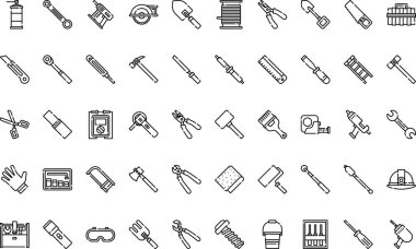 Araç kutusu simgeleri Basit vektör simgesi. Web mobil UI ögesi için resimleme sembolü tasarım şablonu. 