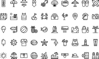 Yaz simgeleri basit vektör simgesi. Web mobil UI ögesi için resimleme sembolü tasarım şablonu. 