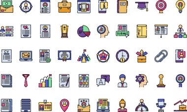 Görev devam simgeleri Düzenlenebilir Vuruşlu Yüksek Kalite Vektör Simgeleri Koleksiyonu. Profesyonel ve Yaratıcı Projeler için ideal.