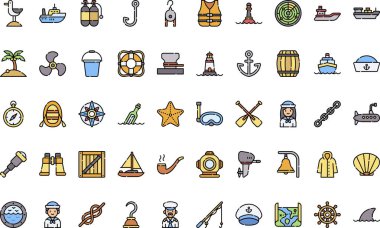 Düzenlenebilir Vuruşlu Sailor simgeleri Yüksek Kaliteli Vektör Simgeleri Koleksiyonu. Profesyonel ve Yaratıcı Projeler için ideal.