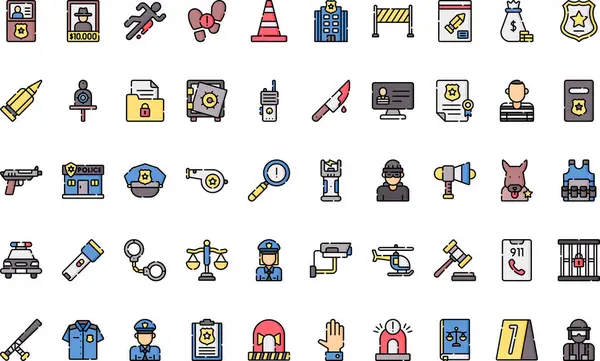 Polis Yüksek Kaliteli Vektör Simgeleri Koleksiyonunu Düzenlenebilir Vuruşla simgeledi. Profesyonel ve Yaratıcı Projeler için ideal.