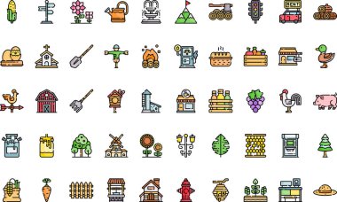 Köy simgelerinde Yüksek Kalite Vektör Simgesi Koleksiyonu ile Düzenlenebilir Vuruş. Profesyonel ve Yaratıcı Projeler için ideal.