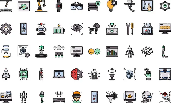 Düzenlenebilir Vuruşlu Yapay Zeka Simgeleri Yüksek Kaliteli Vektör Simgeleri Koleksiyonu. Profesyonel ve Yaratıcı Projeler için ideal.