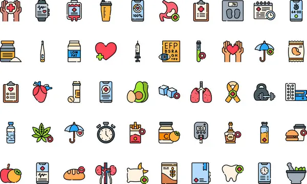 Düzenlenebilir Vuruşlu Sağlık Simgeleri Yüksek Kalite Vektör Simgeleri Koleksiyonu. Profesyonel ve Yaratıcı Projeler için ideal.