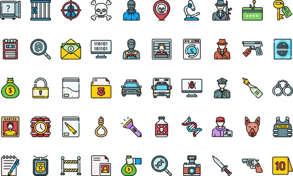 Suç soruşturması Yüksek Kaliteli Vektör Simgeleri Koleksiyonu ve Düzenlenebilir Vuruş ikonlarını simgeliyor. Profesyonel ve Yaratıcı Projeler için ideal.