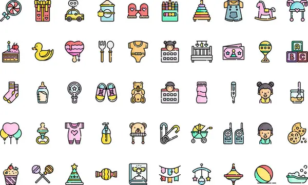 Bebek partisi simgeleri Yüksek Kaliteli Vektör Simgeleri Koleksiyonu Düzenlenebilir Darbe ile. Profesyonel ve Yaratıcı Projeler için ideal.