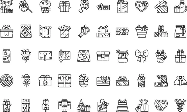 Hediye simgeleri basit vektör simgesi. Web mobil UI ögesi için resimleme sembolü tasarım şablonu. 