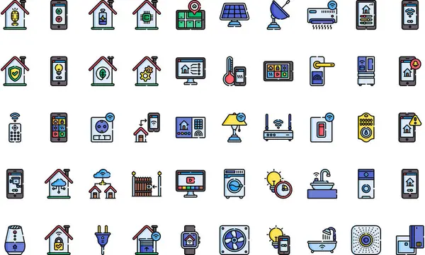 Düzenlenebilir Vuruşlu Akıllı ev simgeleri Yüksek Kaliteli Vektör Simgeleri Koleksiyonu. Profesyonel ve Yaratıcı Projeler için ideal.