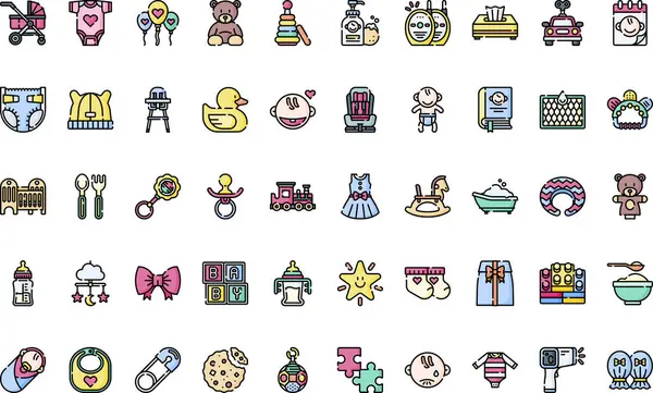 Bebek simgeleri Yüksek Kaliteli Vektör Simgeleri Koleksiyonu Düzenlenebilir Vuruşlu. Profesyonel ve Yaratıcı Projeler için ideal.