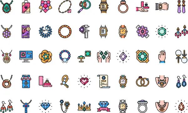 Düzenlenebilir Vuruşlu Mücevher Simgeleri Yüksek Kaliteli Vektör Simgeleri Koleksiyonu. Profesyonel ve Yaratıcı Projeler için ideal.