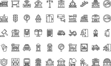  Web mobil UI ögesi için resimleme sembolü tasarım şablonu.