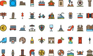  Web mobil UI ögesi için resimleme sembolü tasarım şablonu.