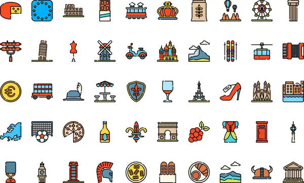  Web mobil UI ögesi için resimleme sembolü tasarım şablonu.