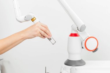 Laser epilation equipment in beauty salon.