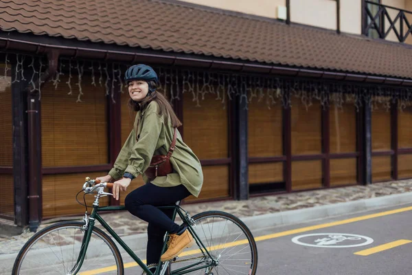 Carretera Para Personas Bicicletas Permitidas Señal Tráfico Camino Infraestructura Bicicletas —  Fotos de Stock