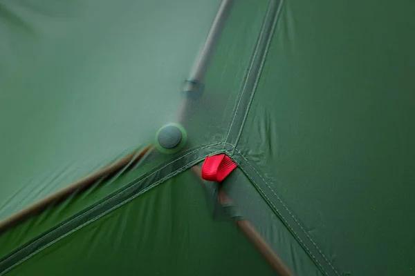 Camping Tent Details Het Bos Tijdens Daglicht — Stockfoto